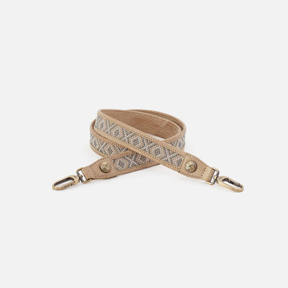 HOBO Skinny Beaded Strap In Metallic Leather - Gold Leaf