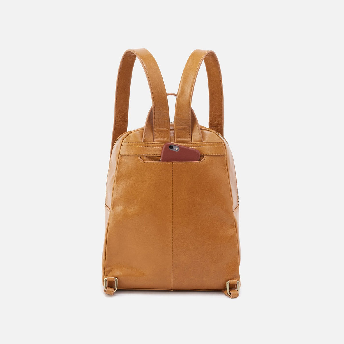 HOBO Billie Backpack In Polished Leather - Natural