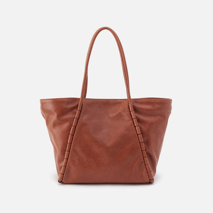 HOBO Phoebe Tote In Smooth Leather - Saddle