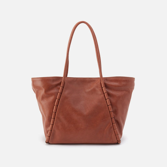HOBO Phoebe Tote In Smooth Leather - Saddle