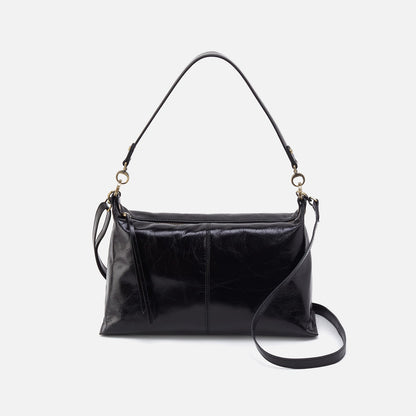 HOBO Avon Shoulder Bag In Polished Leather - Black