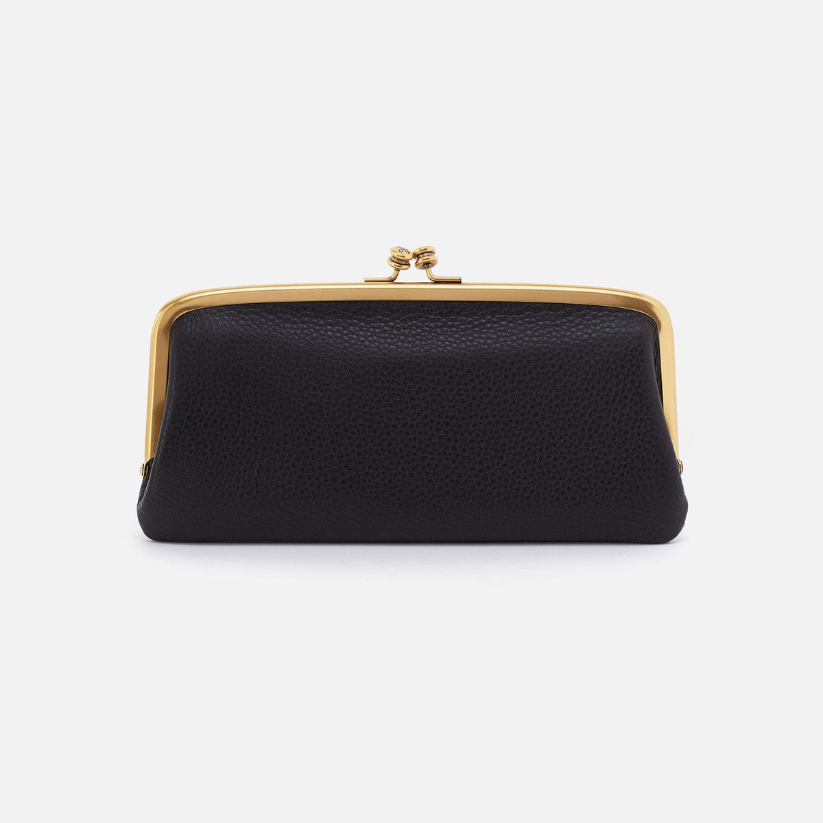 HOBO Cora Large Frame Wallet In Pebbled Leather - Black