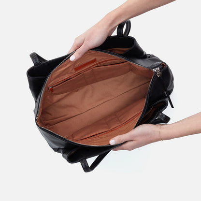 HOBO Essential Large Tote In Soft Saffiano Leather - Black