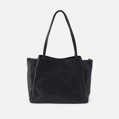 HOBO Essential Large Tote In Soft Saffiano Leather - Black