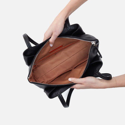 HOBO Essential Medium Tote In Soft Saffiano Leather - Black
