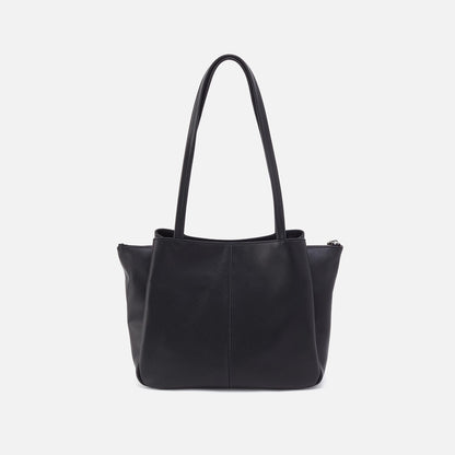 HOBO Essential Medium Tote In Soft Saffiano Leather - Black