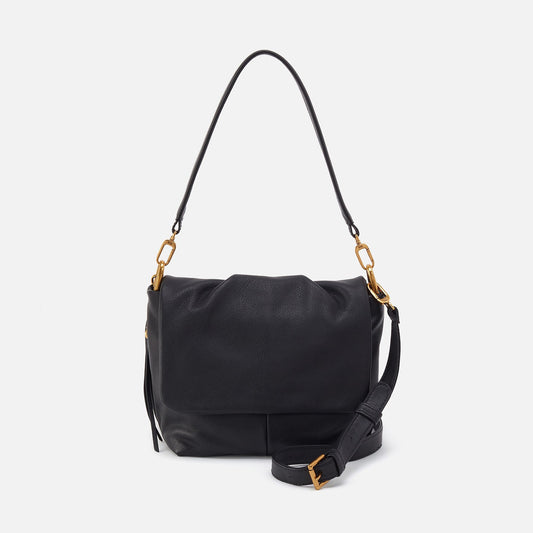 HOBO Harley Convertible Shoulder Bag In Pebbled Leather - Black