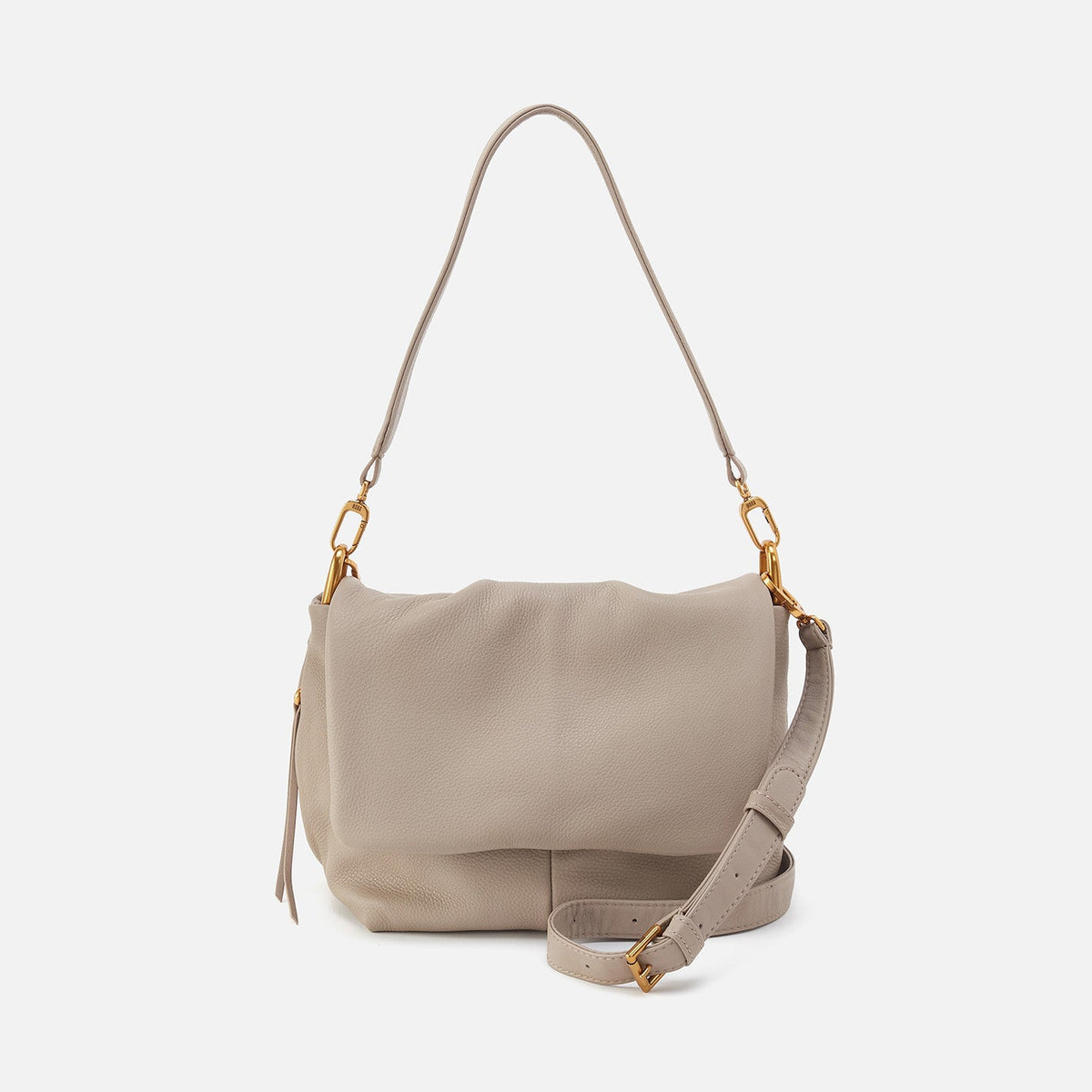 HOBO Harley Convertible Shoulder Bag In Pebbled Leather - Taupe