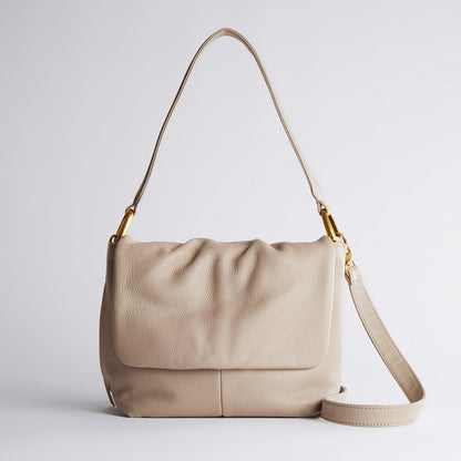 HOBO Harley Convertible Shoulder Bag In Pebbled Leather - Taupe
