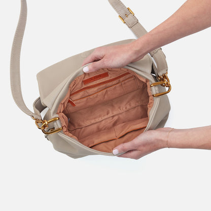 HOBO Harley Convertible Shoulder Bag In Pebbled Leather - Taupe