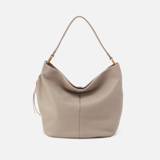 HOBO Harley Hobo In Pebbled Leather - Taupe