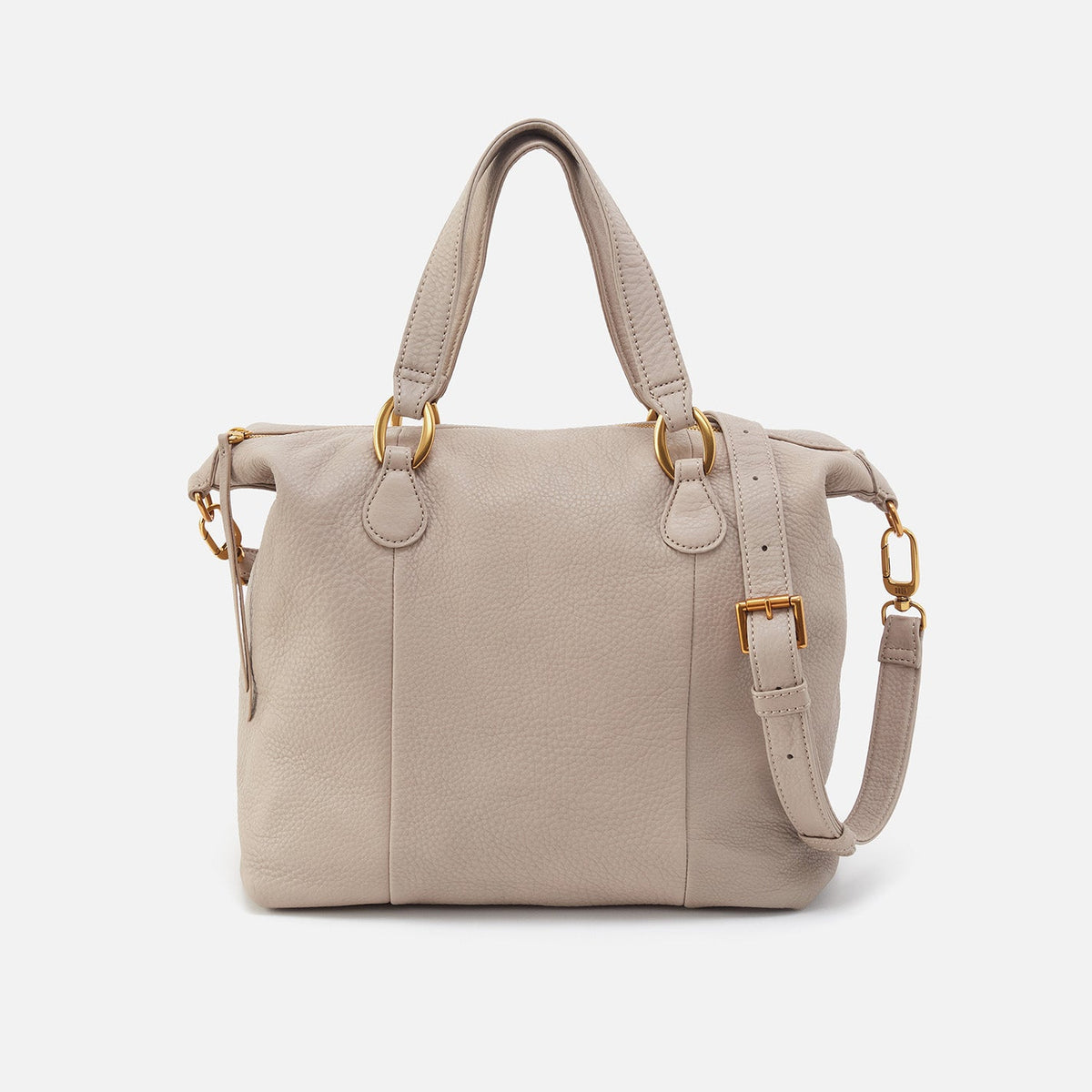 HOBO Harley Satchel In Pebbled Leather - Taupe