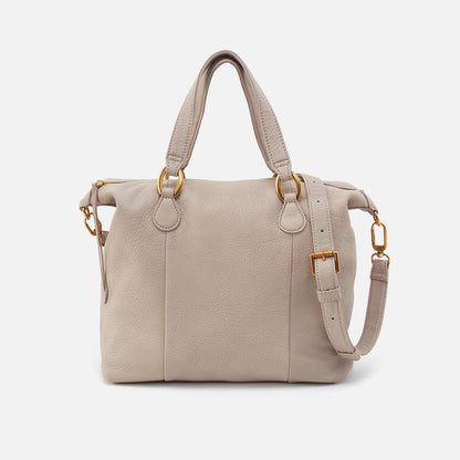 HOBO Harley Satchel In Pebbled Leather - Taupe