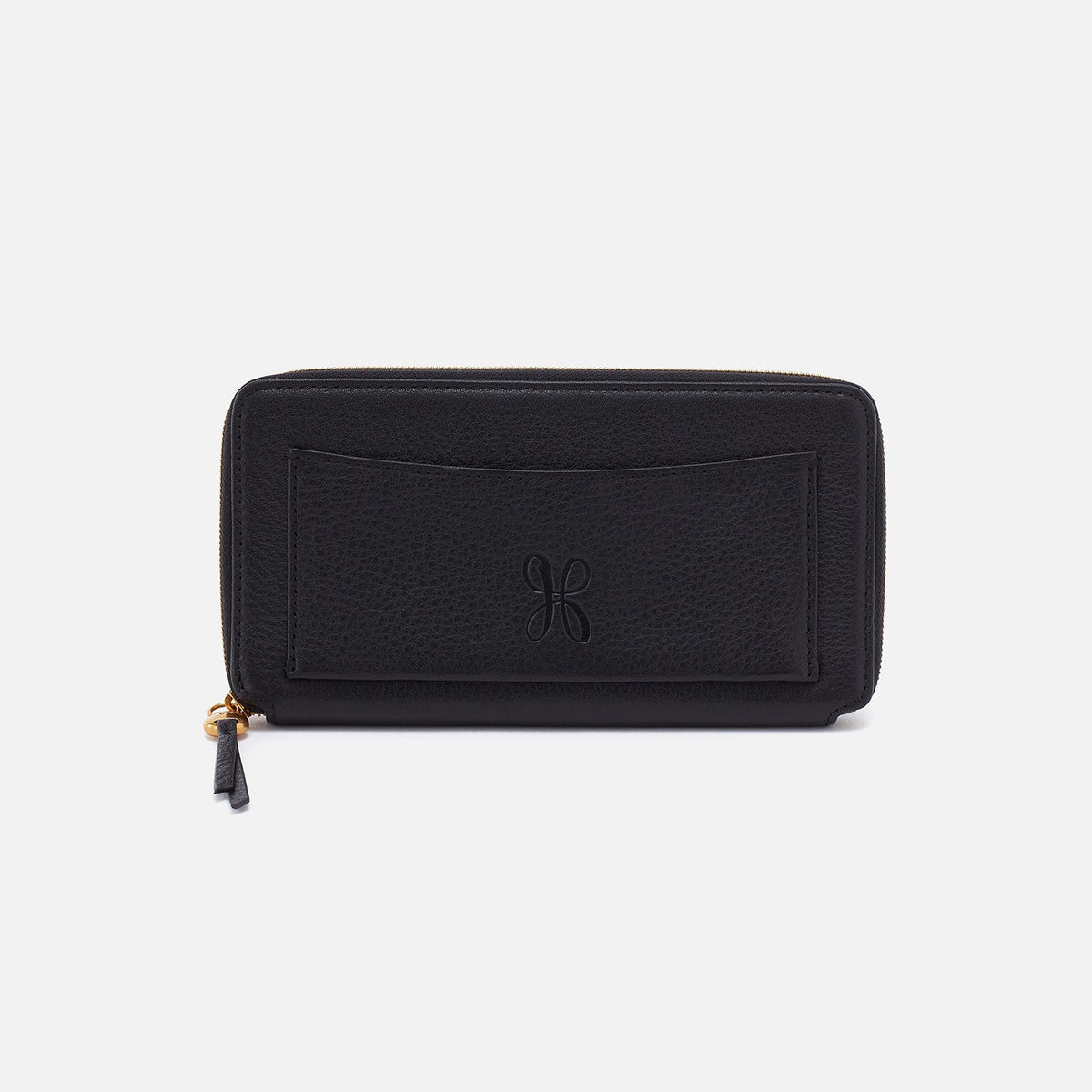 HOBO Hart Large Wallet In Pebbled Leather - Black