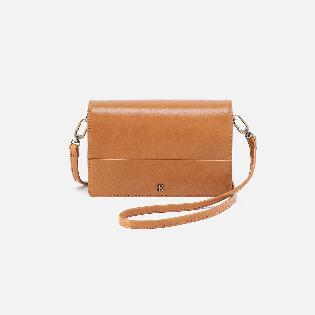 HOBO Jill Crossbody In Polished Leather - Natural
