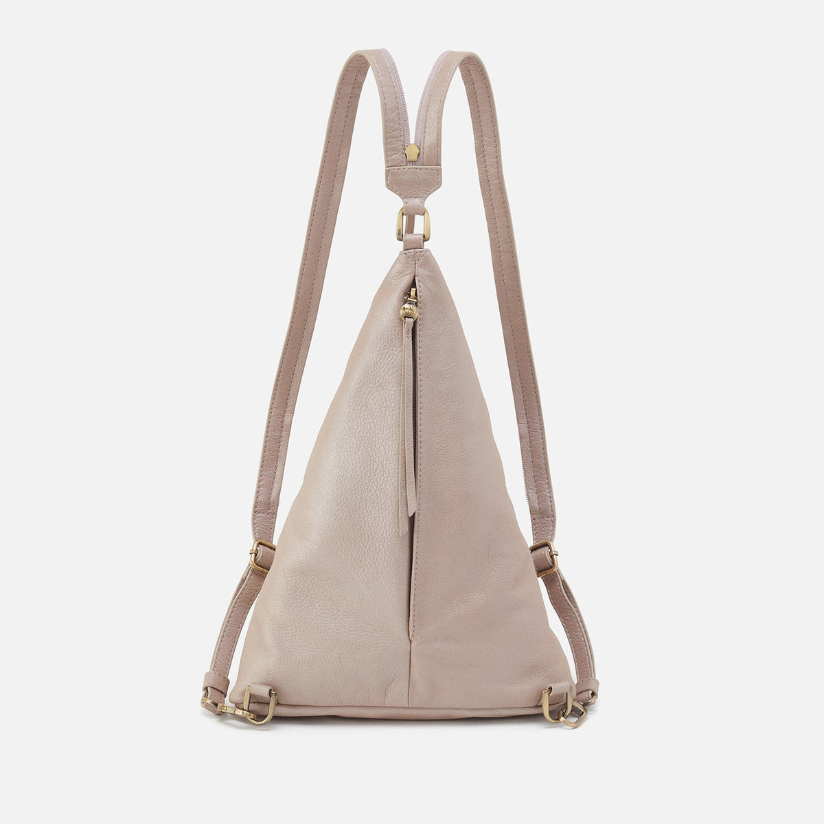 HOBO Sway Convertible Sling In Pebbled Metallic Leather - Grey Mist
