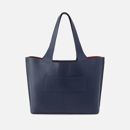 HOBO Vida Large Tote In Micro Pebbled Leather - Mood Indigo