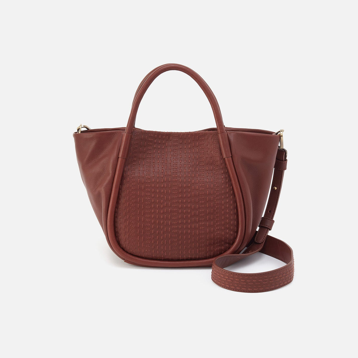 HOBO Margot Satchel in Suede - Sequoia