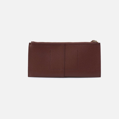 HOBO Vida Large Pouch in Micro Pebbled Leather - Chocolate