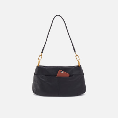 HOBO Advance Shoulder Bag In Pebbled Leather - Black