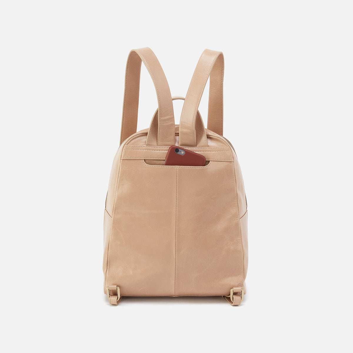 HOBO Billie Backpack In Polished Leather - Sand