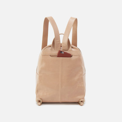 HOBO Billie Backpack In Polished Leather - Sand