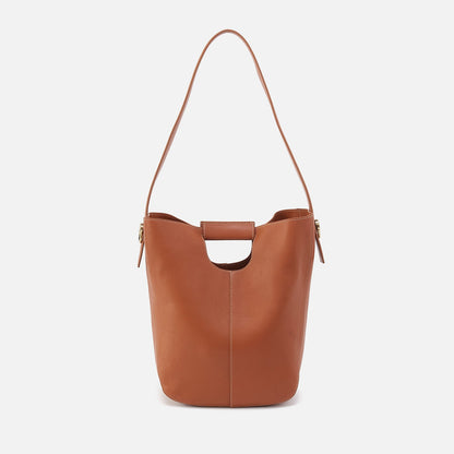 HOBO Camden Shoulder Bag In Smooth Leather - Burnished Caramel