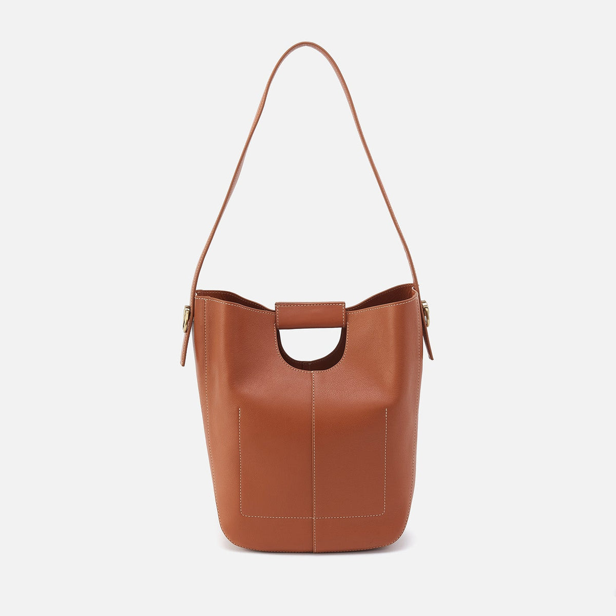 HOBO Camden Shoulder Bag In Smooth Leather - Burnished Caramel