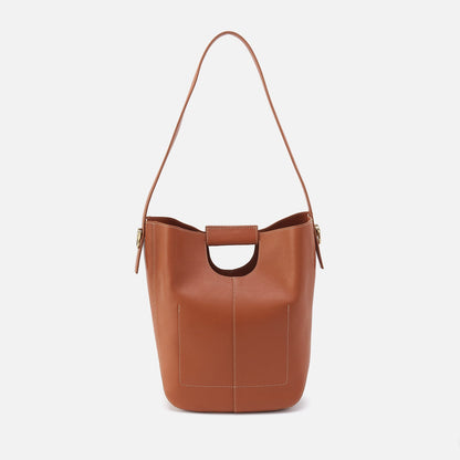 HOBO Camden Shoulder Bag In Smooth Leather - Burnished Caramel