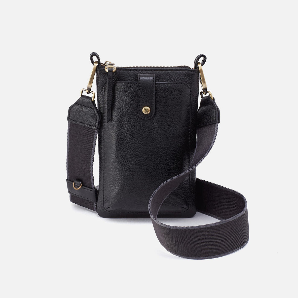 HOBO Cass Phone Crossbody In Pebbled Leather - Black