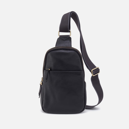 HOBO Cass Sling In Pebbled Leather - Black