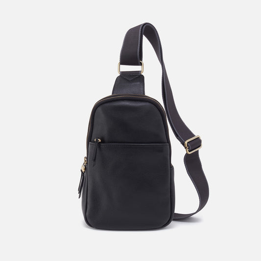 HOBO Cass Sling In Pebbled Leather - Black