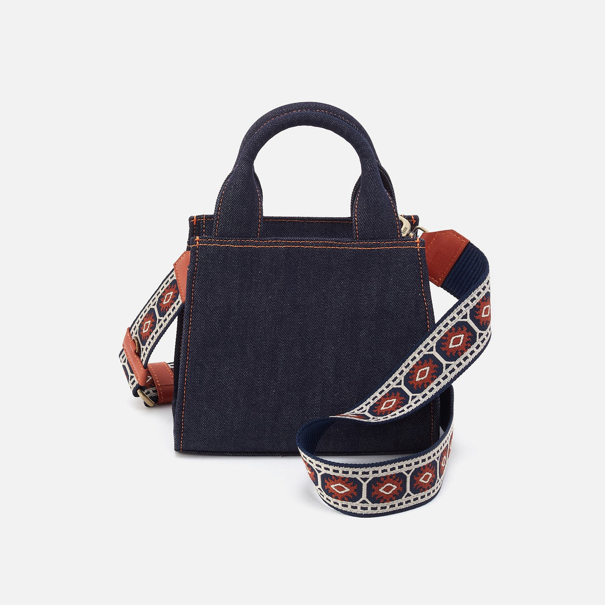 HOBO Cass Small Tote In Denim Fabric - Dark Denim