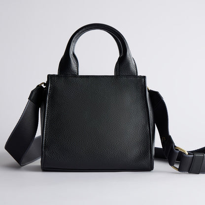 HOBO Cass Small Tote In Pebbled Leather - Black