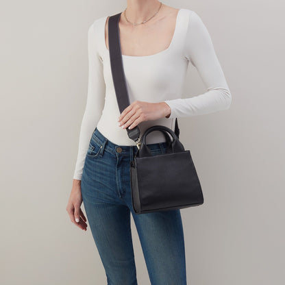 HOBO Cass Small Tote In Pebbled Leather - Black