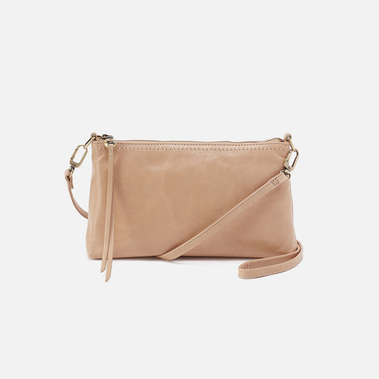 HOBO Darcy Crossbody In Polished Leather - Sand