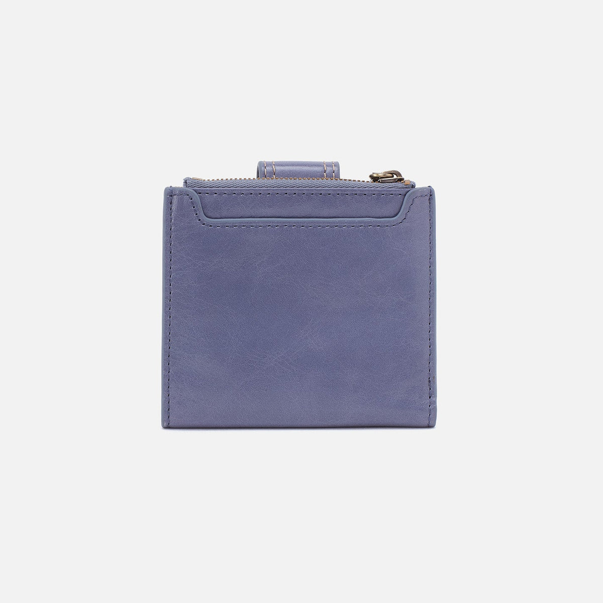 HOBO Dunn Mini Wallet In Polished Leather - Sky Blue