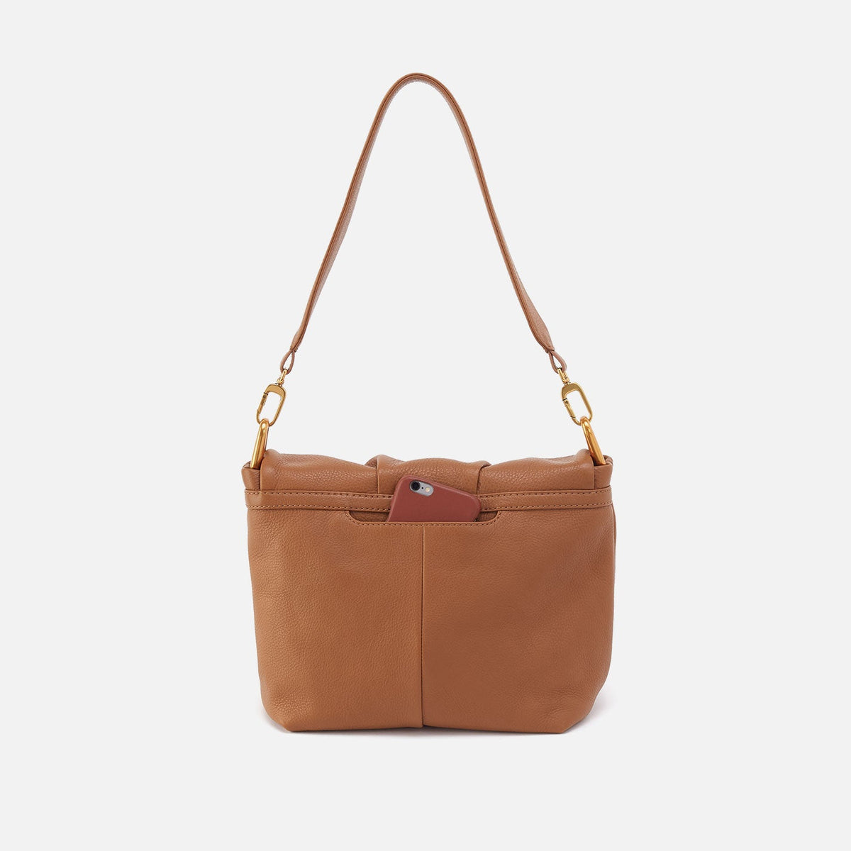 HOBO Harley Convertible Shoulder Bag in Pebbled Leather - Warm Honey