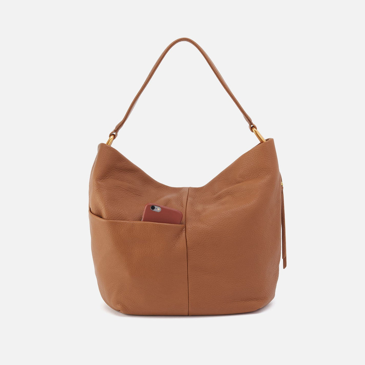 HOBO Harley Hobo In Pebbled Leather - Warm Honey