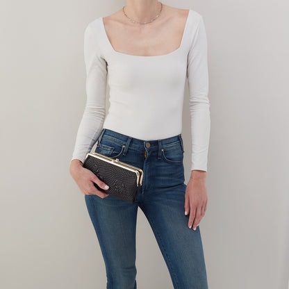 HOBO Lauren Clutch-Wallet In Smooth Leather - Black