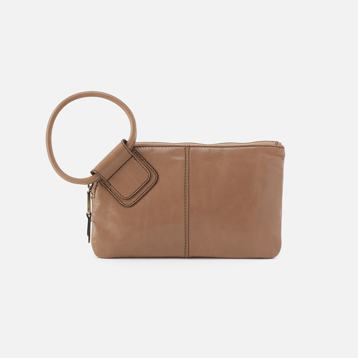 HOBO Sable Wristlet In Polished Leather - Cashmere