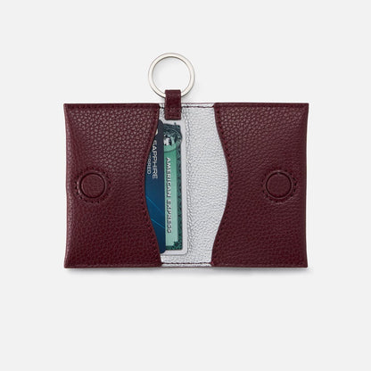 HOBO Vida Card Case In Micro Pebbled Leather - Port