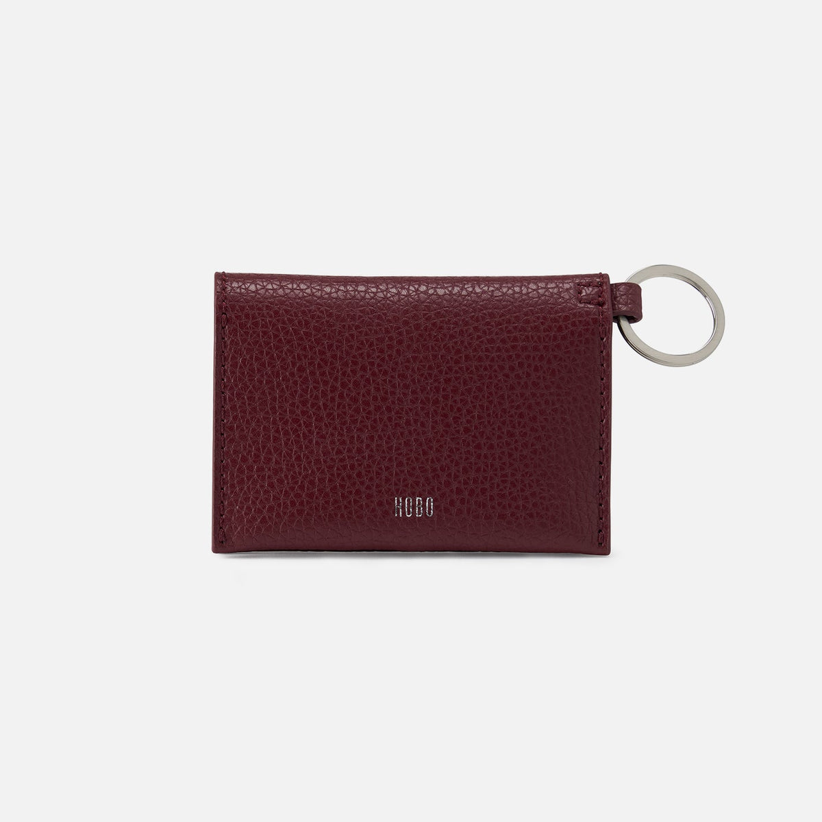 HOBO Vida Card Case In Micro Pebbled Leather - Port