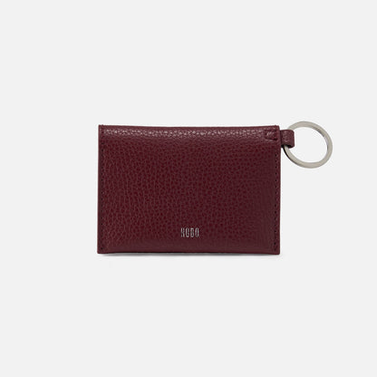 HOBO Vida Card Case In Micro Pebbled Leather - Port