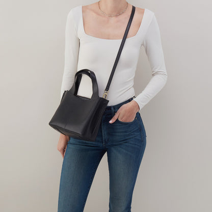 HOBO Vida Small Tote in Micro Pebbled Leather - Black