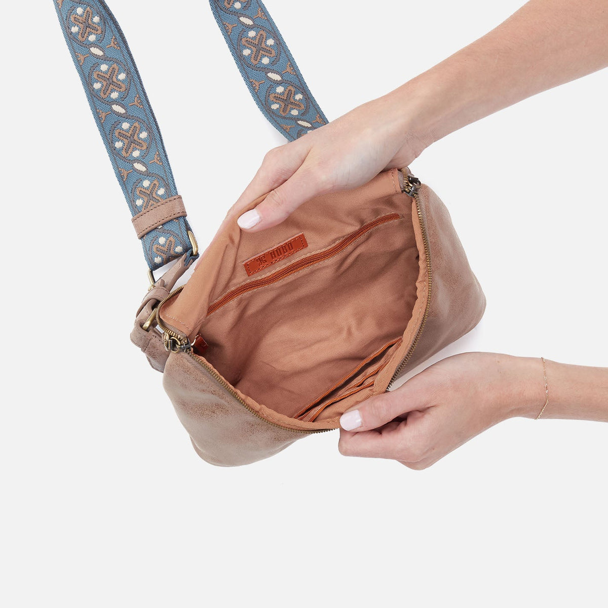 HOBO Fern Large Belt Bag In Buffed Leather - Hazel