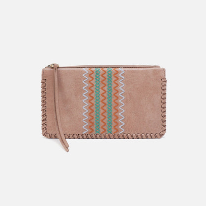 HOBO Foray Large Wallet In Buffed Leather - Hazel