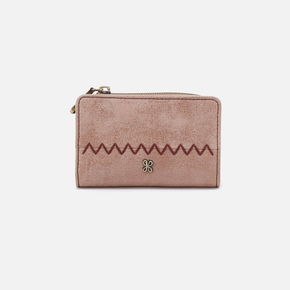 HOBO Jill Card Case In Buffed Leather - Hazel