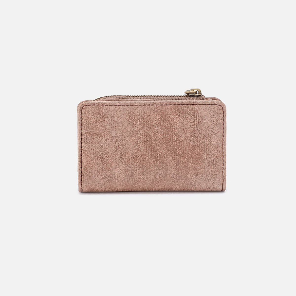 HOBO Jill Card Case In Buffed Leather - Hazel