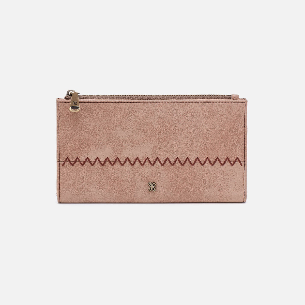 HOBO Jill Large Bifold Wallet In Buffed Leather - Hazel